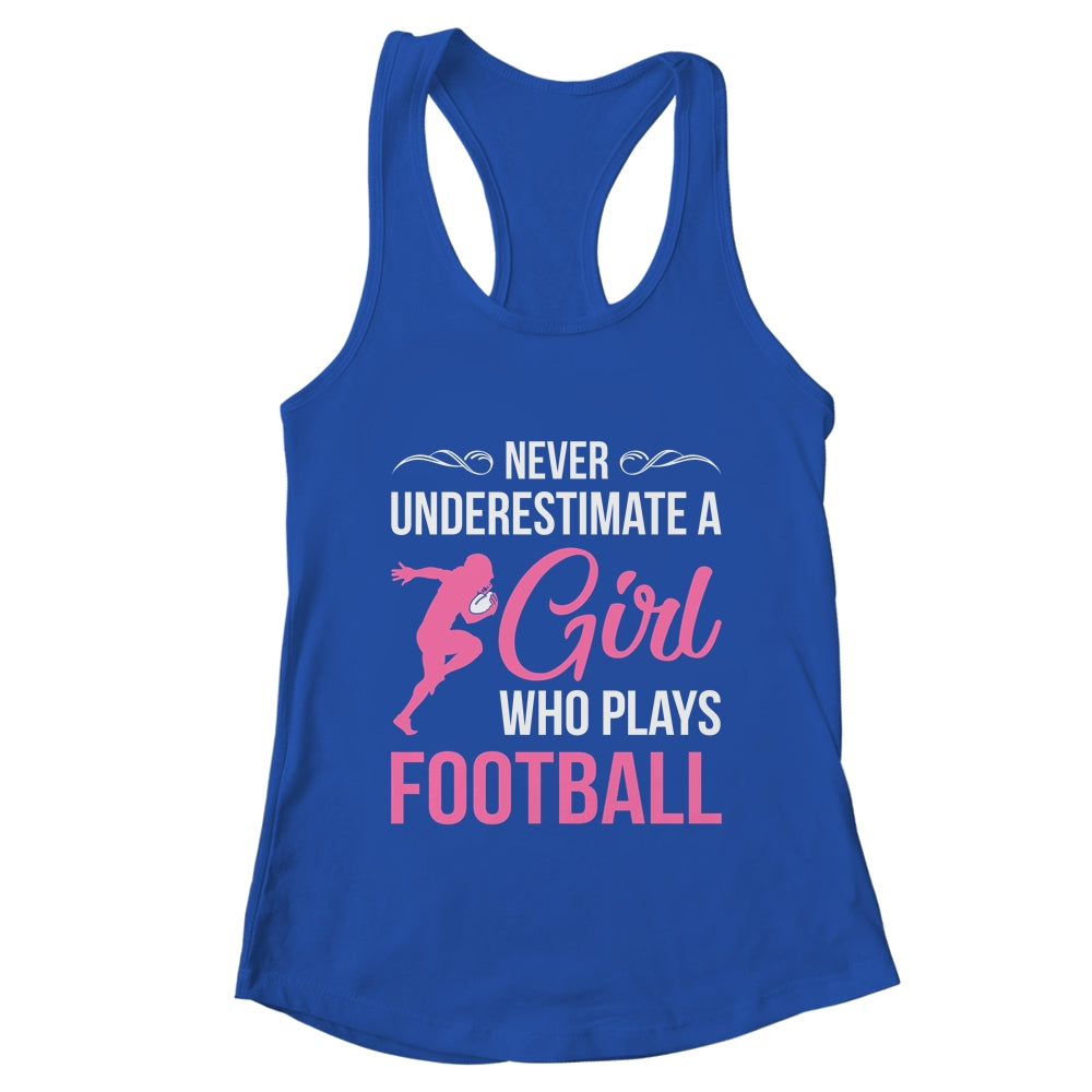 Funny Football Art For Girls Youth Teens Football Player Shirt & Tank Top | teecentury