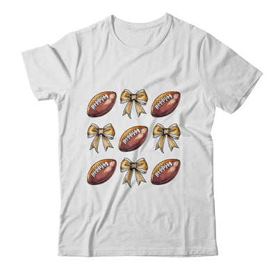 Funny Game Day Football Retro Coquette Bow Football Mama Shirt & Sweatshirt | teecentury