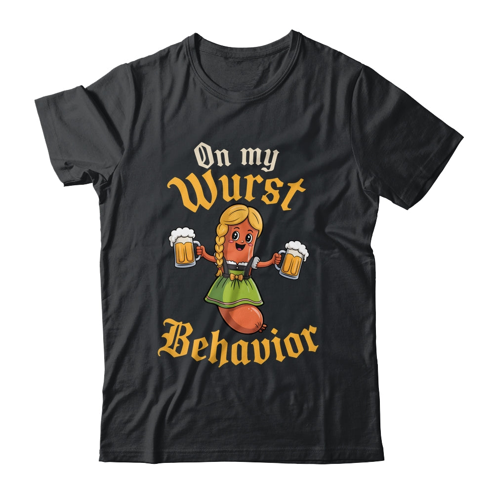 Funny German Oktoberfest On My Wurst Behavior Germany Women Shirt & Hoodie | teecentury