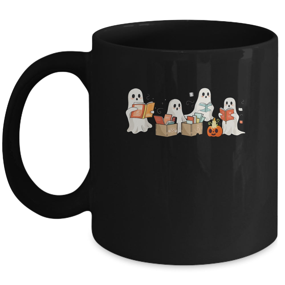 Funny Ghost Book Reading Halloween Books Lover Teacher Kids Mug | teecentury
