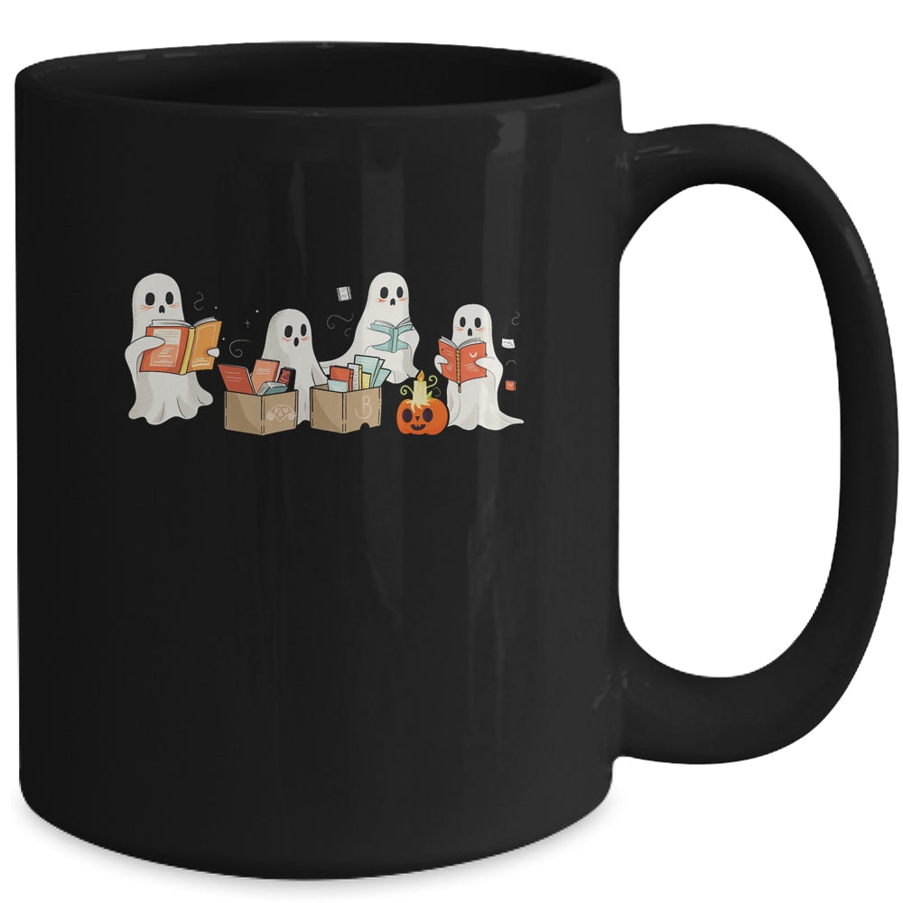 Funny Ghost Book Reading Halloween Books Lover Teacher Kids Mug | teecentury