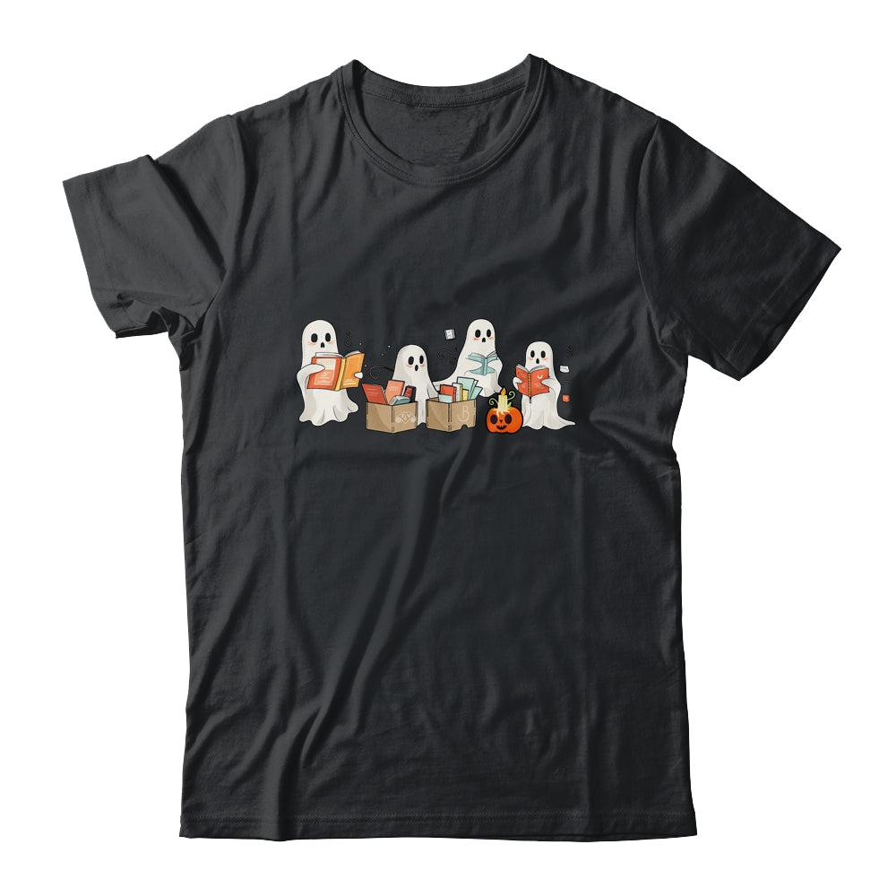 Funny Ghost Book Reading Halloween Books Lover Teacher Kids Shirt & Hoodie | teecentury