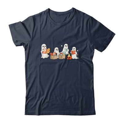 Funny Ghost Book Reading Halloween Books Lover Teacher Kids Shirt & Hoodie | teecentury