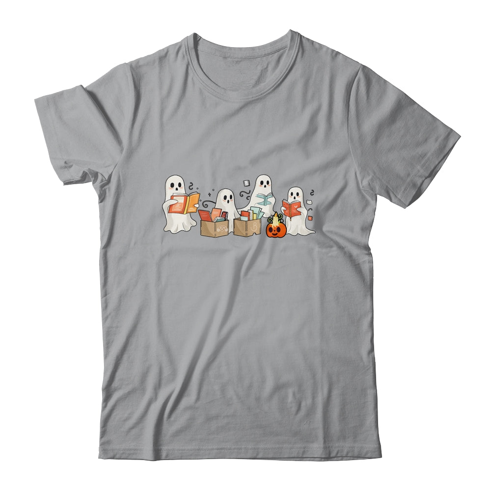 Funny Ghost Book Reading Halloween Books Lover Teacher Kids Shirt & Hoodie | teecentury