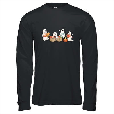 Funny Ghost Book Reading Halloween Books Lover Teacher Kids Shirt & Hoodie | teecentury