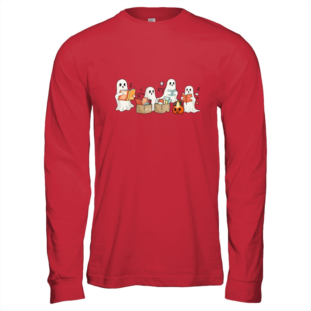 Funny Ghost Book Reading Halloween Books Lover Teacher Kids Shirt & Hoodie | teecentury