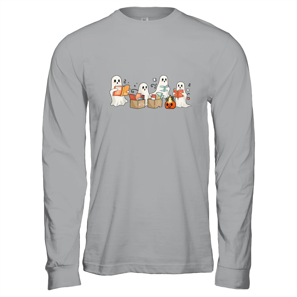 Funny Ghost Book Reading Halloween Books Lover Teacher Kids Shirt & Hoodie | teecentury
