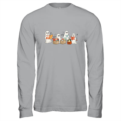 Funny Ghost Book Reading Halloween Books Lover Teacher Kids Shirt & Hoodie | teecentury