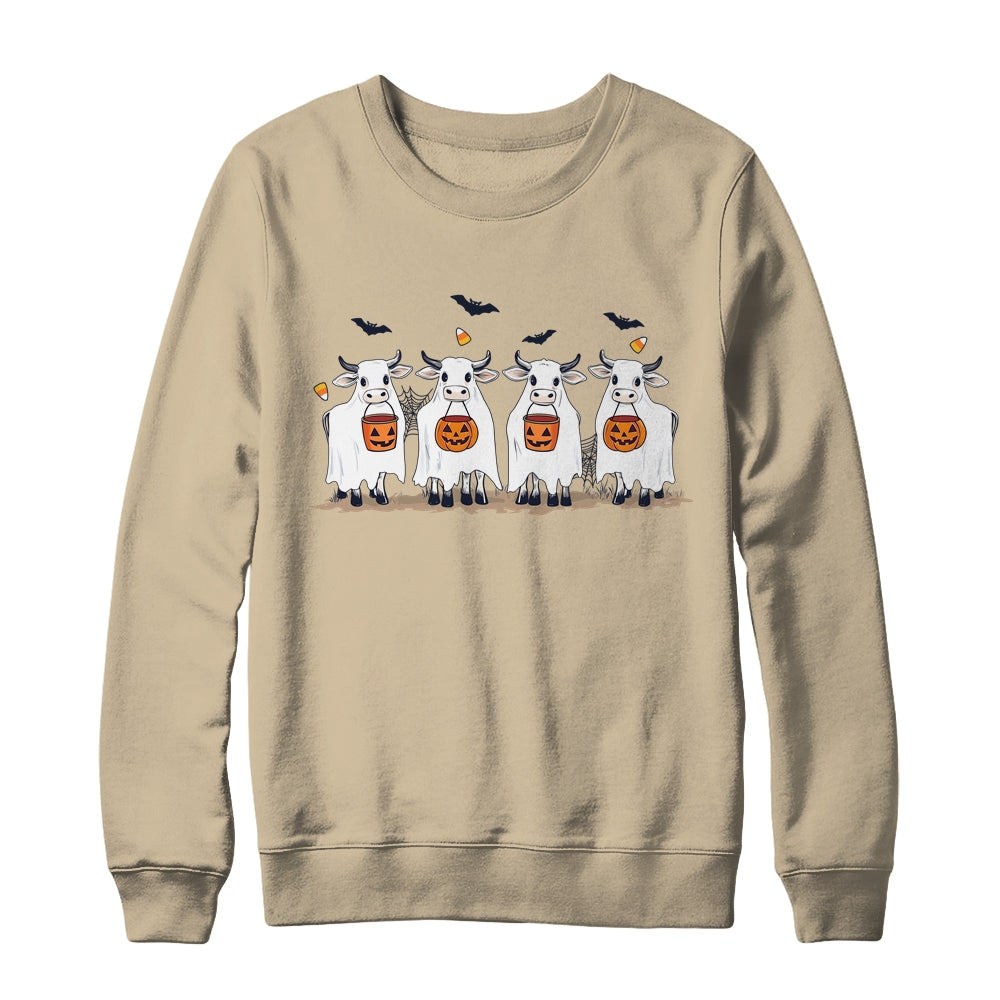 Funny Ghost Cows Halloween Animals Cow Lover Spooky Season Shirt & Sweatshirt | teecentury