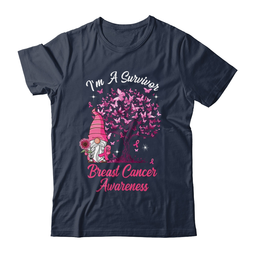 Funny Gnomes I'm A Survivor Breast Cancer Awareness Shirt & Tank Top | teecentury