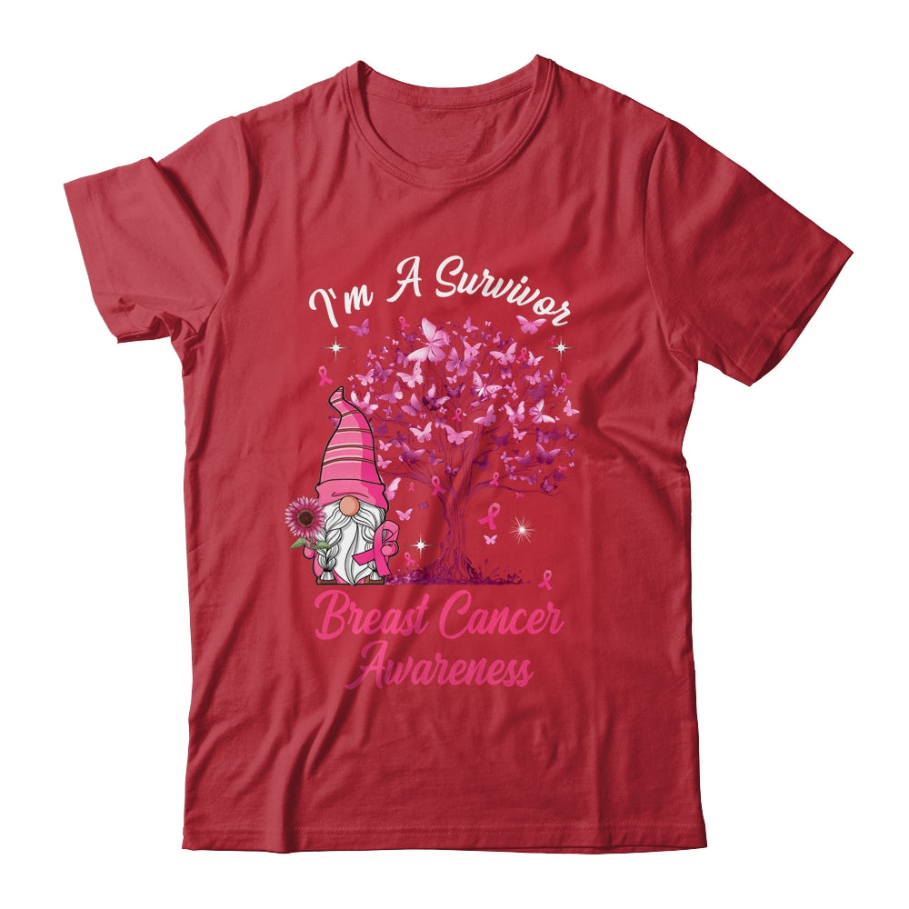 Funny Gnomes I'm A Survivor Breast Cancer Awareness Shirt & Tank Top | teecentury