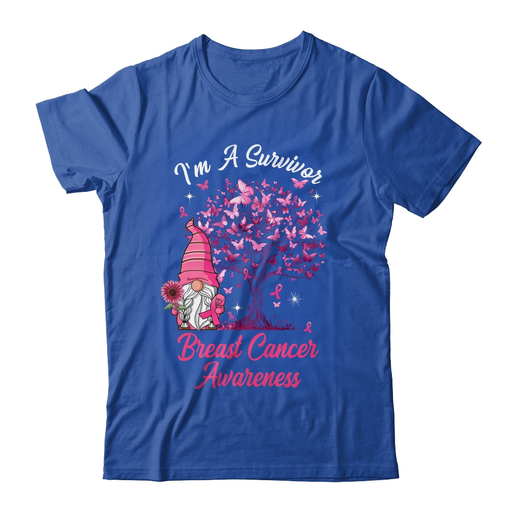 Funny Gnomes I'm A Survivor Breast Cancer Awareness Shirt & Tank Top | teecentury