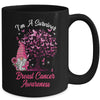 Funny Gnomes I'm A Survivor Breast Cancer Awareness Mug | teecentury