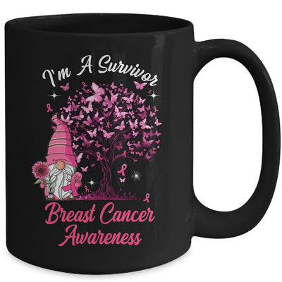 Funny Gnomes I'm A Survivor Breast Cancer Awareness Mug | teecentury
