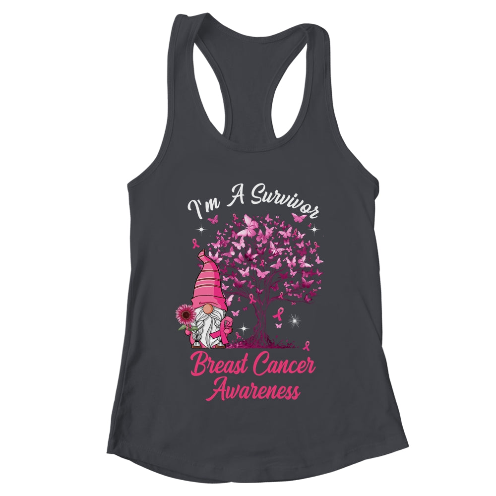 Funny Gnomes I'm A Survivor Breast Cancer Awareness Shirt & Tank Top | teecentury