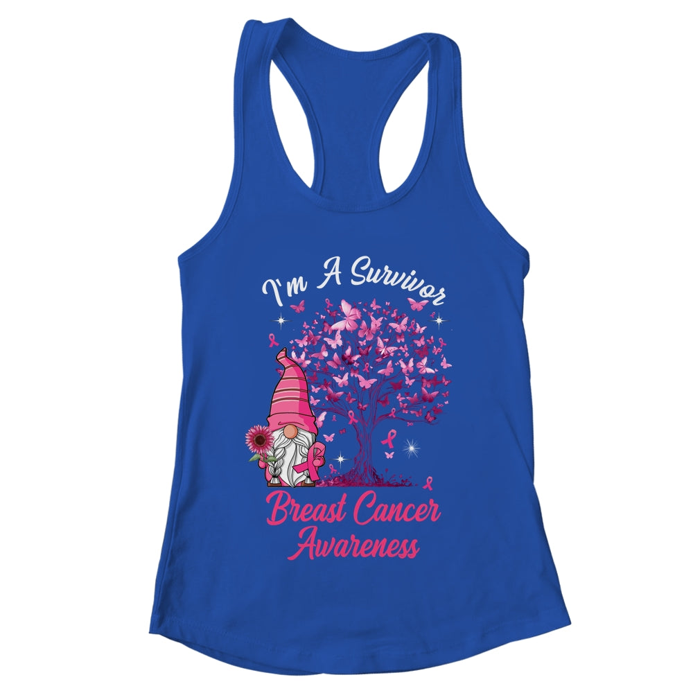 Funny Gnomes I'm A Survivor Breast Cancer Awareness Shirt & Tank Top | teecentury