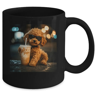 Funny Goldendoodle Drinking Iced Coffee Dog Meme Lover Humor Mug | teecentury