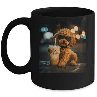 Funny Goldendoodle Drinking Iced Coffee Dog Meme Lover Humor Mug | teecentury