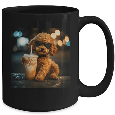 Funny Goldendoodle Drinking Iced Coffee Dog Meme Lover Humor Mug | teecentury