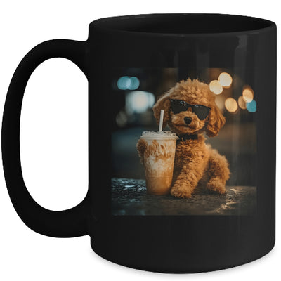 Funny Goldendoodle Drinking Iced Coffee Dog Meme Lover Humor Mug | teecentury