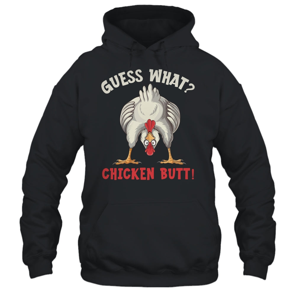 Funny Guess What Chicken Butt Chicken Funny Design Meme Joke Shirt & Tank Top | teecentury
