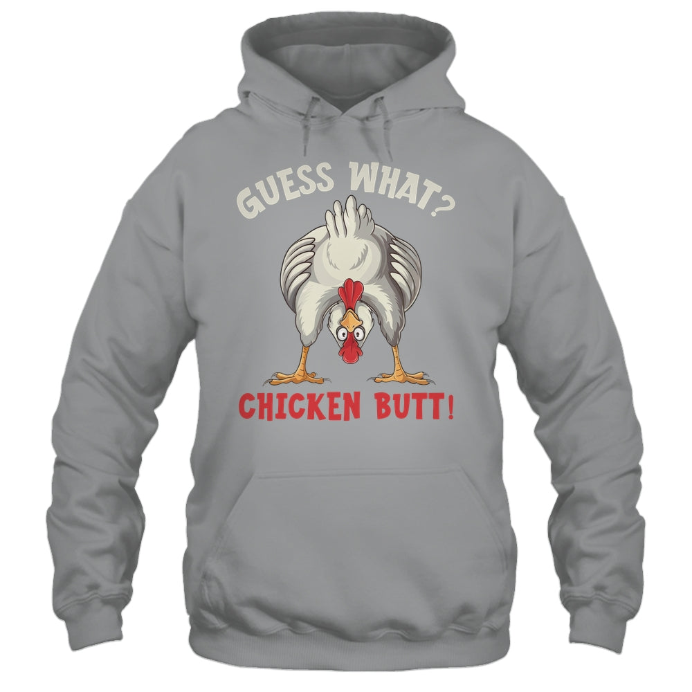 Funny Guess What Chicken Butt Chicken Funny Design Meme Joke Shirt & Tank Top | teecentury