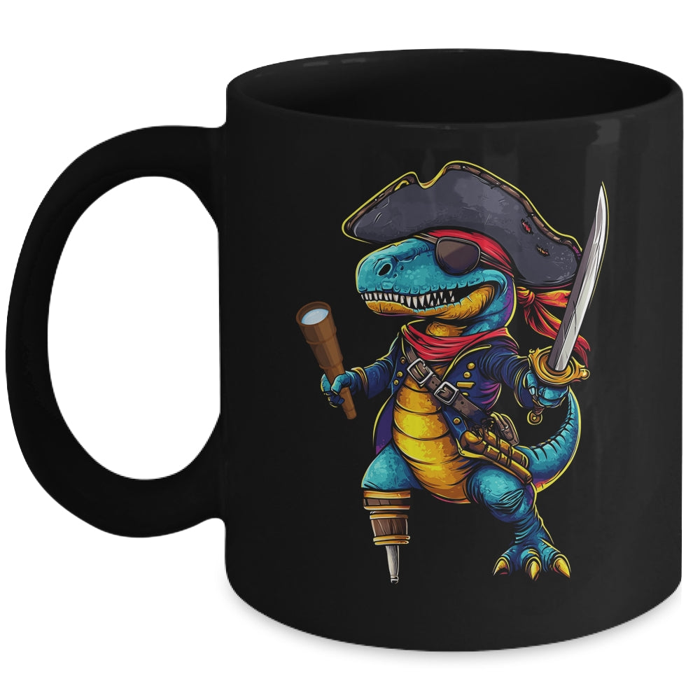 Funny Halloween Boys Kids Costume Dinosaur Trex Pirate Mug | teecentury