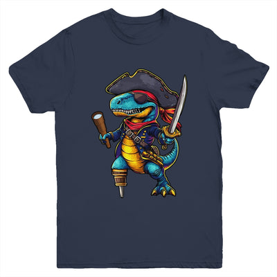 Funny Halloween Boys Kids Costume Dinosaur Trex Pirate Youth Shirt | teecentury