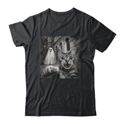Funny Halloween Cat Selfie With Spooky Ghost Cat Lovers Shirt & Hoodie | teecentury