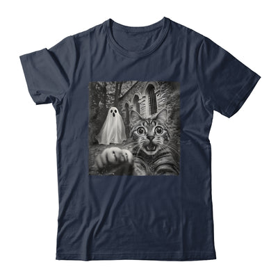 Funny Halloween Cat Selfie With Spooky Ghost Cat Lovers Shirt & Hoodie | teecentury