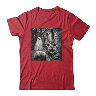 Funny Halloween Cat Selfie With Spooky Ghost Cat Lovers Shirt & Hoodie | teecentury