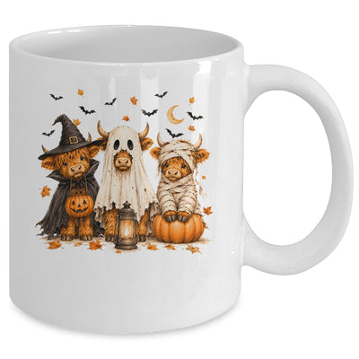 Funny Halloween Highland Cow Cute Pumpkin Spooky Season Mug | teecentury