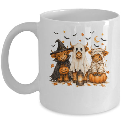 Funny Halloween Highland Cow Cute Pumpkin Spooky Season Mug | teecentury