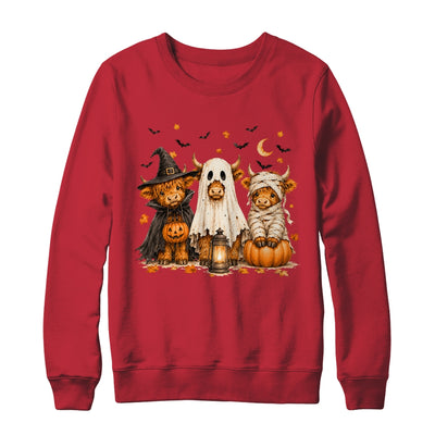 Funny Halloween Highland Cow Cute Pumpkin Spooky Season Shirt & Sweatshirt | teecentury