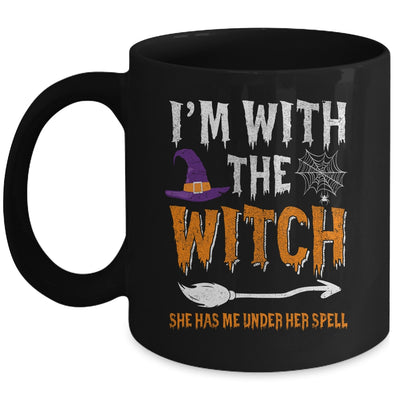 Funny Halloween Matching Couples Costume I'm With The Witch Mug | teecentury