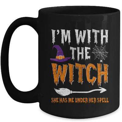 Funny Halloween Matching Couples Costume I'm With The Witch Mug | teecentury