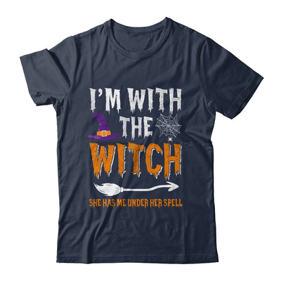 Funny Halloween Matching Couples Costume I'm With The Witch Shirt & Hoodie | teecentury