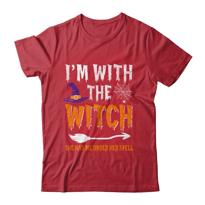 Funny Halloween Matching Couples Costume I'm With The Witch Shirt & Hoodie | teecentury