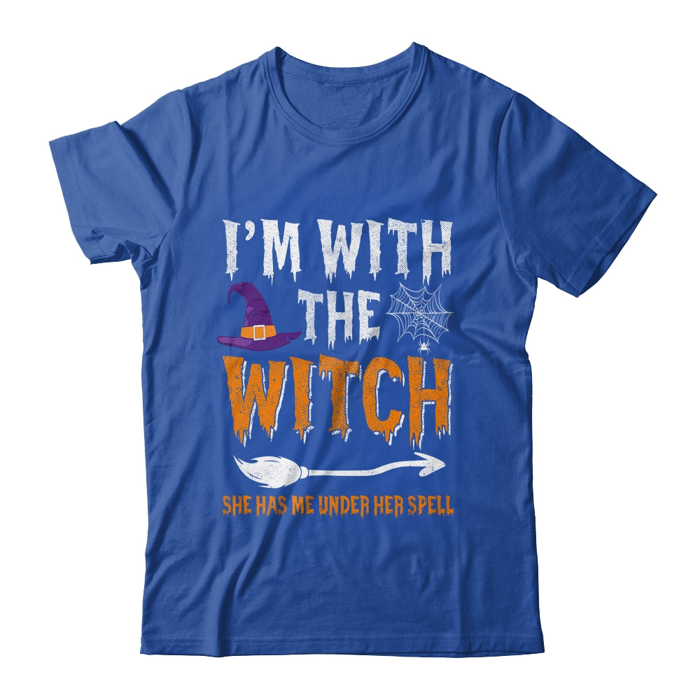 Funny Halloween Matching Couples Costume I'm With The Witch Shirt & Hoodie | teecentury