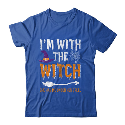 Funny Halloween Matching Couples Costume I'm With The Witch Shirt & Hoodie | teecentury