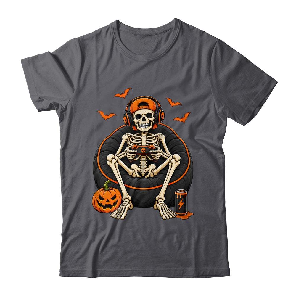 Funny Halloween Skeleton Gamer Video Gaming Mens Boys Kids Shirt & Hoodie | teecentury