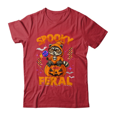 Funny Halloween Spooky And Feral Raccoon Pumpkin Boys Kids Shirt & Hoodie | teecentury