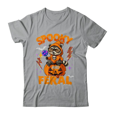 Funny Halloween Spooky And Feral Raccoon Pumpkin Boys Kids Shirt & Hoodie | teecentury