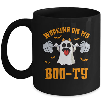 Funny Halloween Workout Gym Working On My Booty Men Women Mug | teecentury