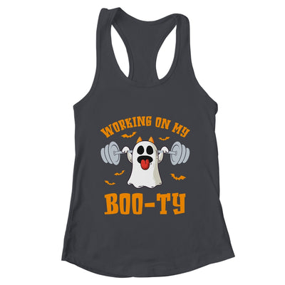 Funny Halloween Workout Gym Working On My Booty Men Women Shirt & Tank Top | teecentury