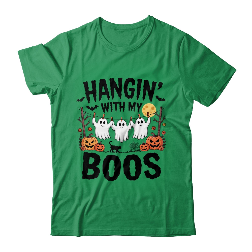 Funny Hangin' With My Boos Ghosts Halloween Pumpkin Bat Shirt & Sweatshirt | teecentury