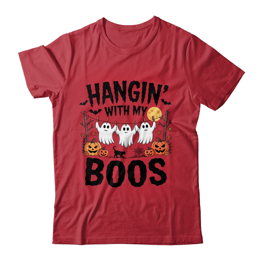Funny Hangin' With My Boos Ghosts Halloween Pumpkin Bat Shirt & Sweatshirt | teecentury