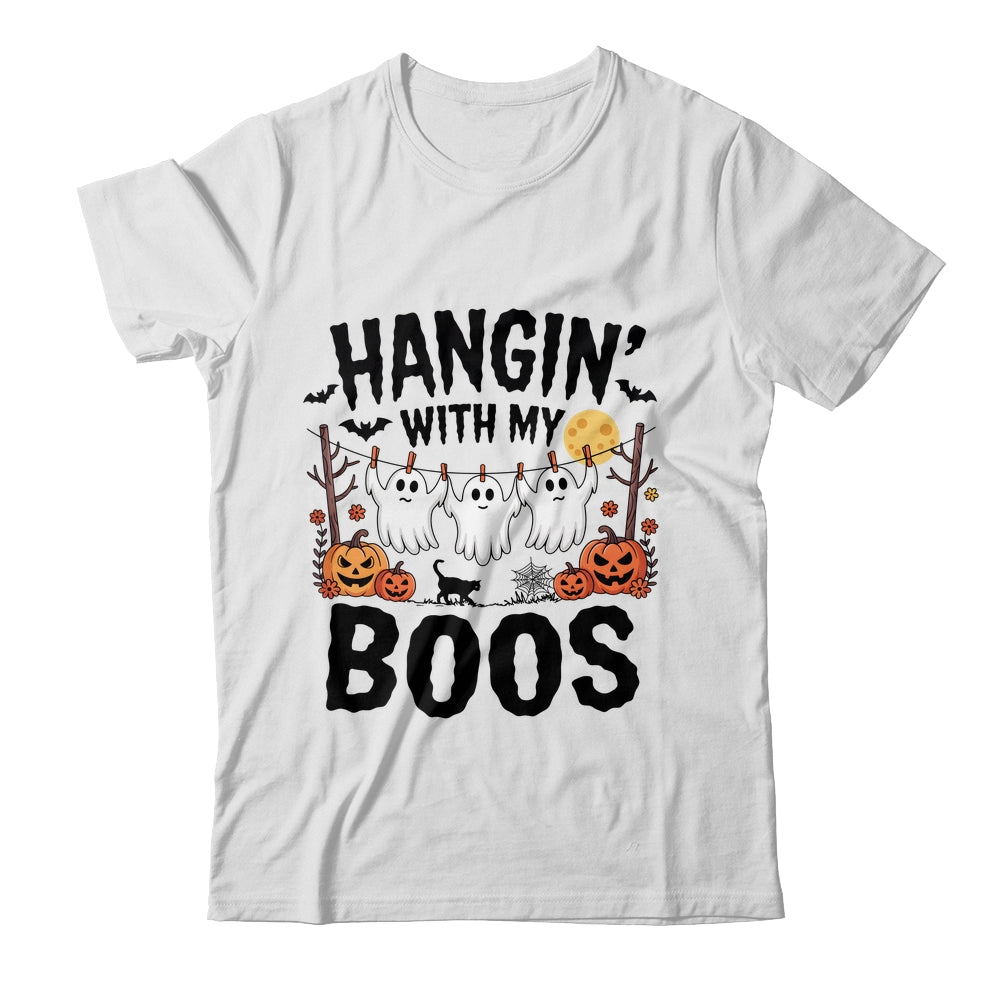 Funny Hangin' With My Boos Ghosts Halloween Pumpkin Bat Shirt & Sweatshirt | teecentury