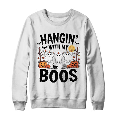 Funny Hangin' With My Boos Ghosts Halloween Pumpkin Bat Shirt & Sweatshirt | teecentury