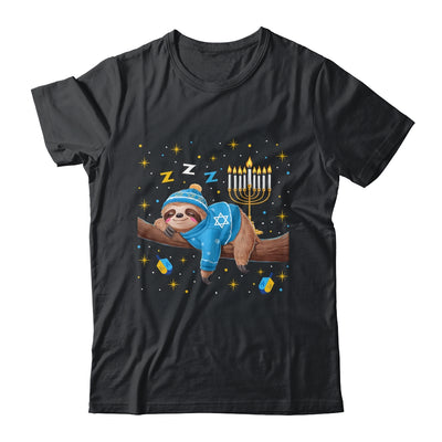 Funny Hanukkah Sloth Jewish Chanukah Sleeping Happy Hanukkah Shirt & Sweatshirt | teecentury